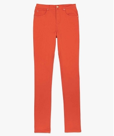 pantalon femme coupe regular en stretch orange9506701_4
