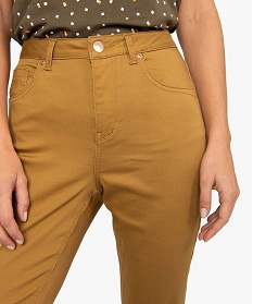 pantalon femme coupe regular en stretch orange pantalons9506801_2