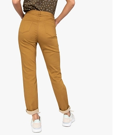 pantalon femme coupe regular en stretch orange pantalons9506801_3