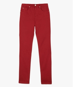 pantalon femme coupe regular en stretch rouge pantalons9506901_4