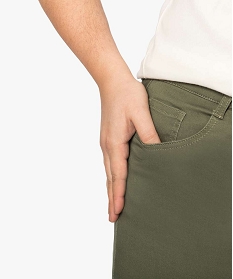 pantalon femme stretch 5 poches uni vert9507801_2