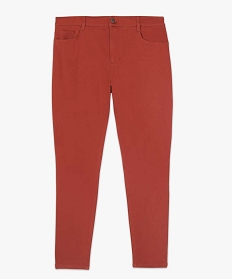 pantalon femme stretch 5 poches uni rouge9508001_4