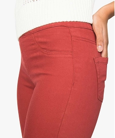 pantalon femme jegging colore a taille elastique rose9509101_2