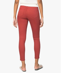 pantalon femme jegging colore a taille elastique rose pantalons9509101_3
