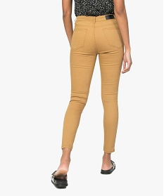 pantalon femme skinny stretch taille basse orange9509401_3