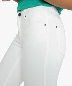 pantalon femme skinny stretch taille basse blanc9509501_2
