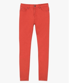 pantalon femme skinny stretch taille basse rouge pantalons9509601_4