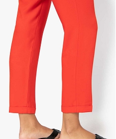 pantalon femme fluide avec taille elastiquee rouge pantalons9509801_2