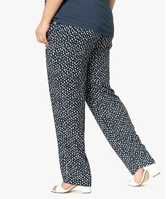pantalon femme grande taille large et fluide imprime a taille elastiquee imprime pantalons et jeans9513501_3