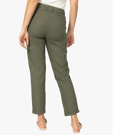 pantalon femme avec ceinture a nouer vert pantalons9513701_3