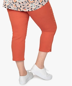 pantacourt femme grande taille en toile extensible coupe ajustee rouge pantacourts et shorts9515501_3