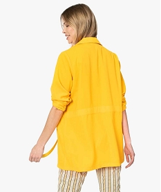 veste femme fluide a taille ajustable jaune vestes9519901_3