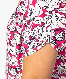 chemise femme fluide et imprimee a manches courtes imprime chemisiers et blouses9521801_2