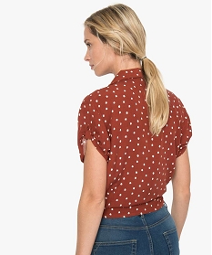 chemise femme a manches courtes imprimee imprime9522201_3