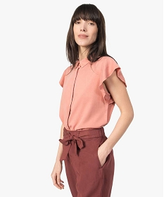 chemise femme en lyocell orange blouses9524101_1