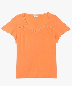 blouse femme fluide a fines rayures dorees orange chemisiers et blouses9524501_4