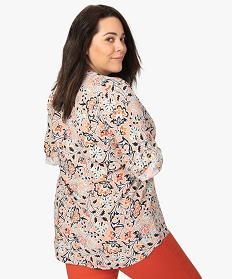blouse femme grande taille imprimee a manches 34 imprime chemisiers et blouses9527001_3
