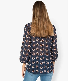 blouse femme imprimee en voile a col rond imprime blouses9528201_3