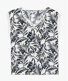 tee-shirt femme imprime avec touches de dentelle imprime blouses9530201_4