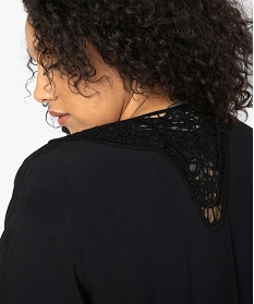 chemise femme kimono fluide unie noir chemisiers et blouses9530501_2