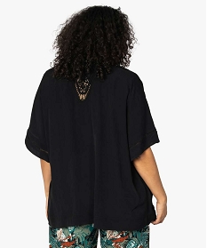 chemise femme kimono fluide unie noir9530501_3