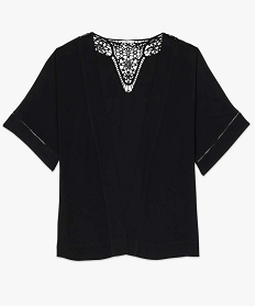 chemise femme kimono fluide unie noir chemisiers et blouses9530501_4