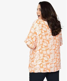 chemise femme grande taille forme kimono fluide a fleurs imprime chemisiers et blouses9530601_3