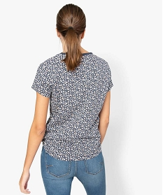 tee-shirt femme imprime a large col v contenant du coton bio imprime t-shirts manches courtes9545601_3