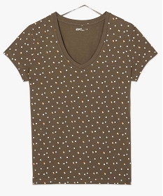 tee-shirt femme imprime a large col v contenant du coton bio imprime t-shirts manches courtes9545701_4