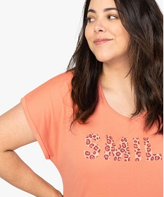 tee-shirt femme blousant a manches courtes imprime9550501_2