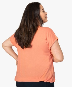 tee-shirt femme blousant a manches courtes imprime9550501_3