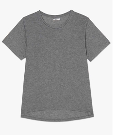 tee-shirt femme grande taille a manches courtes et col rond gris tee shirts tops et debardeurs9561001_4