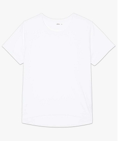tee-shirt femme a manches courtes et col rond blanc9561201_4