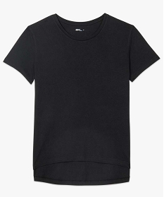 tee-shirt femme a manches courtes avec dos plus long noir t-shirts manches courtes9561701_4