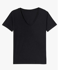 tee-shirt femme a col v et manches courtes noir t-shirts manches courtes9561901_4