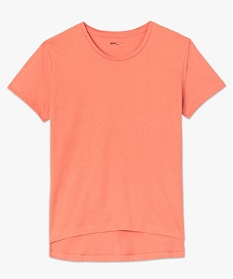 tee-shirt femme long a manches courtes en coton bio orange9562001_4
