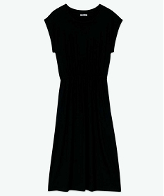 robe femme loose a taille elastiquee noir robes9574901_4