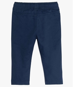 pantalon bebe garcon en coton avec taille elastiquee bleu pantalons9578701_2