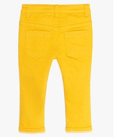 pantalon bebe garcon coton extensible jaune9579001_2