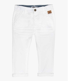 pantalon bebe garcon coupe chino taille ajustable blanc9580101_1