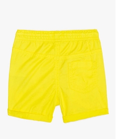 bermuda en toile a taille elastiquee bebe garcon jaune shorts9581601_2