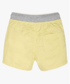 short bebe garcon a ceinture contrastante jaune shorts et bermudas9581801_2