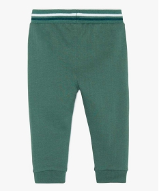 pantalon bebe garcon en coton bio avec taille fantaisie vert9584101_2
