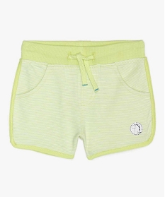 short bebe garcon en jersey de coton raye jaune9585601_1