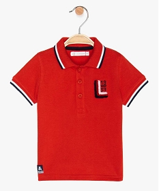 polo bebe garcon a manches courtes - lulu castagnette rouge polos9586201_1