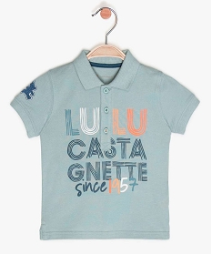 polo bebe garcon imprime - lulu castagnette bleu polos9586801_1