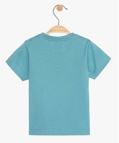 tee-shirt bebe garcon avec motif sur lavant - lulu castagnette bleu tee-shirts manches courtes9589201_2