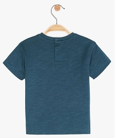 tee-shirt bebe garcon avec motif floque - lulu castagnette bleu9589401_2