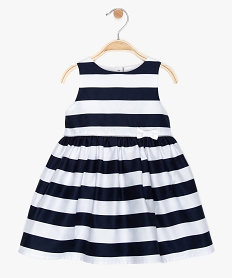 robe bebe fille a larges rayures et lisere paillete imprime robes9600001_3