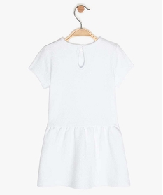 robe bebe fille fleurie a manches courtes blanc9608001_2